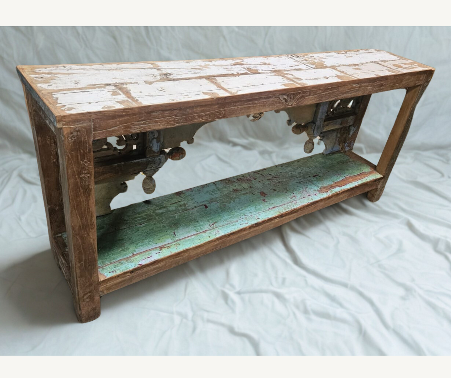 Diya Vintage Teakwood Console - Customisable Finish