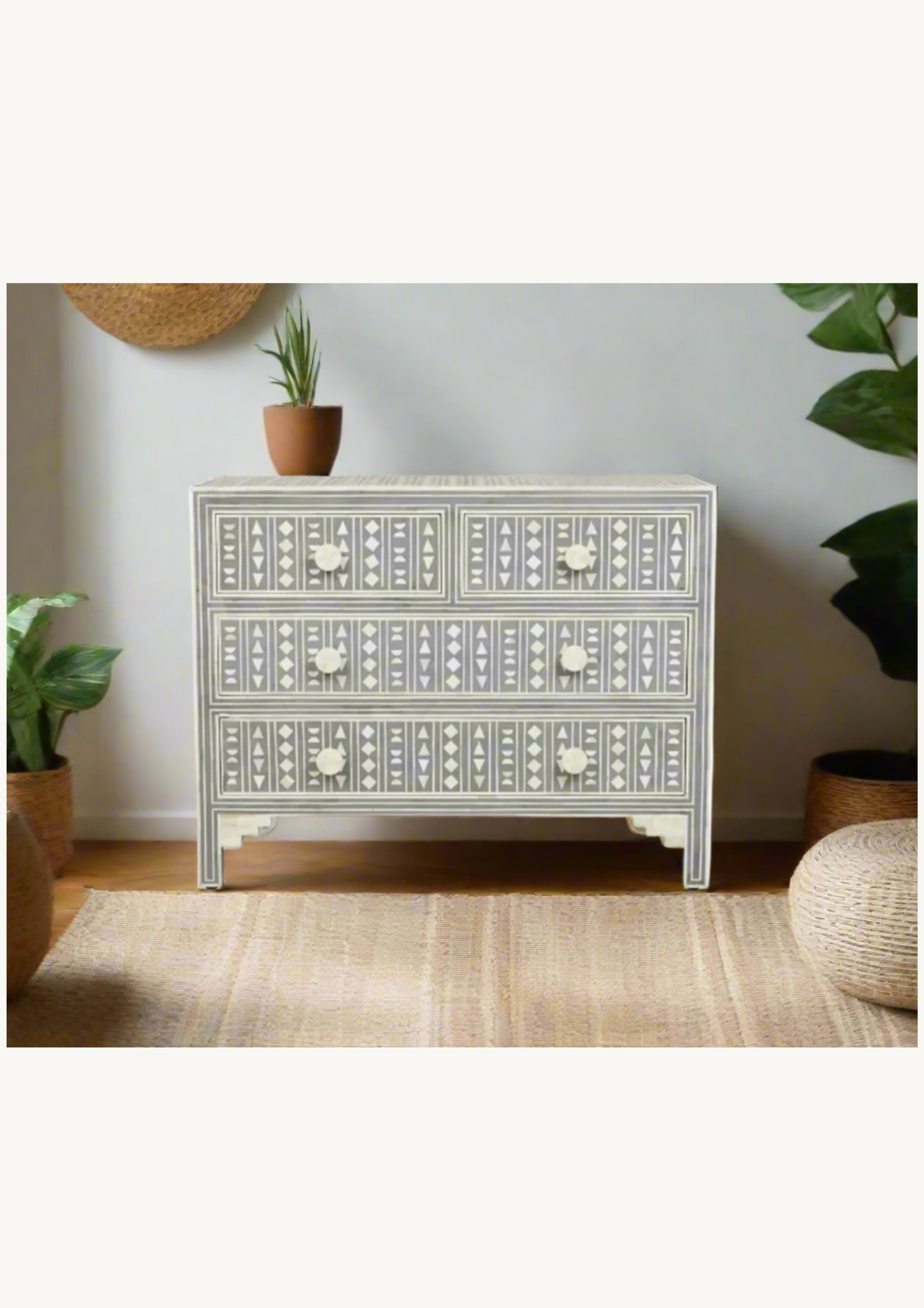 Amara Geometric Inlay Sideboard