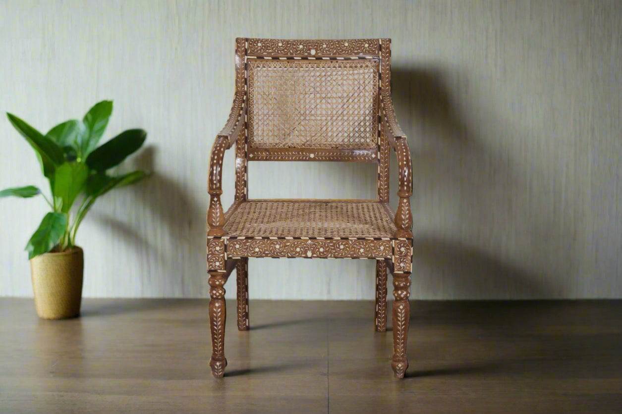 The Arjun Rattan Inlay chair