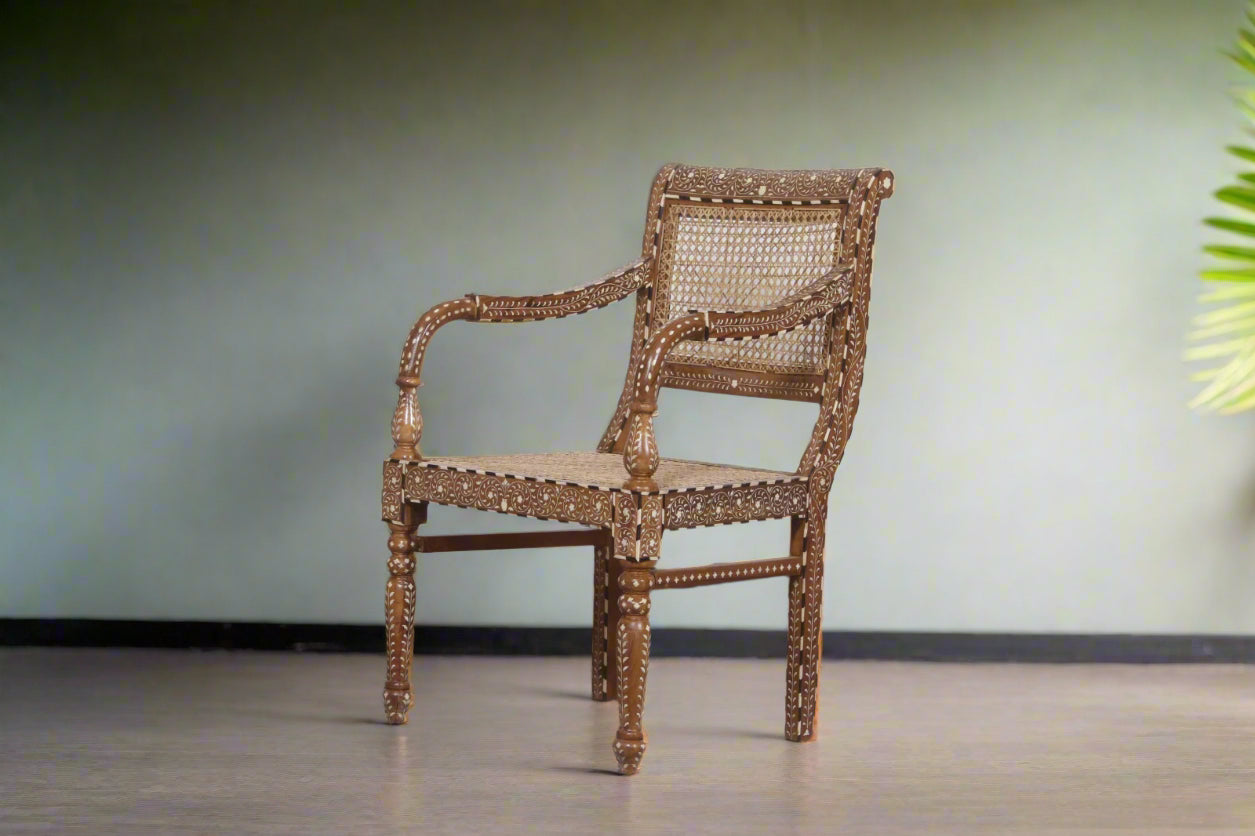 The Arjun Rattan Inlay chair