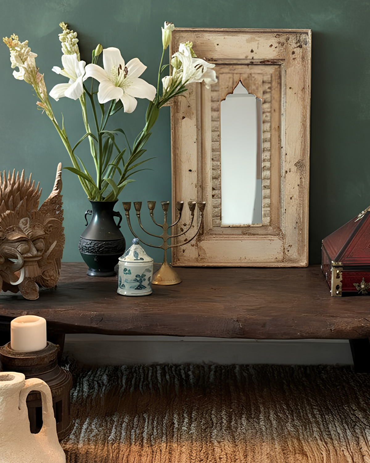 Anaya Vintage Teakwood Mirror