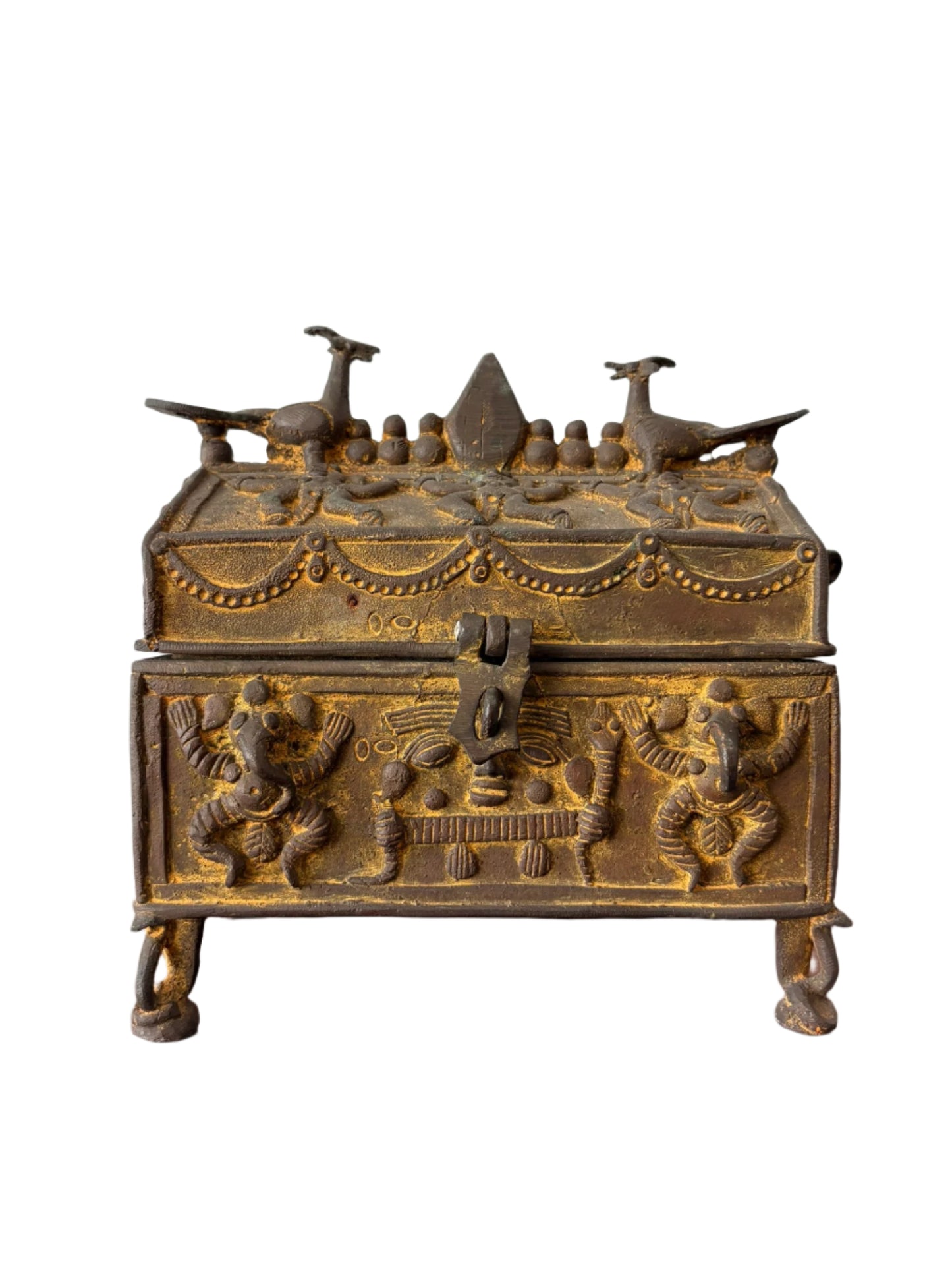 Maya Vintage Bronze Box