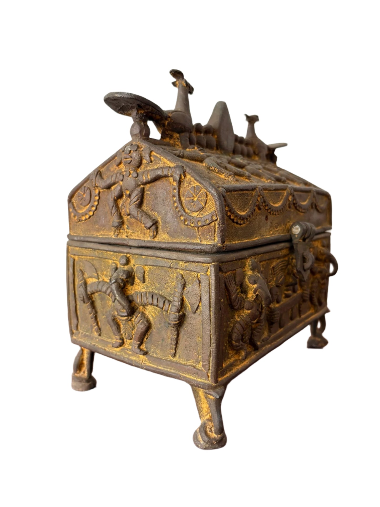 Maya Vintage Bronze Box