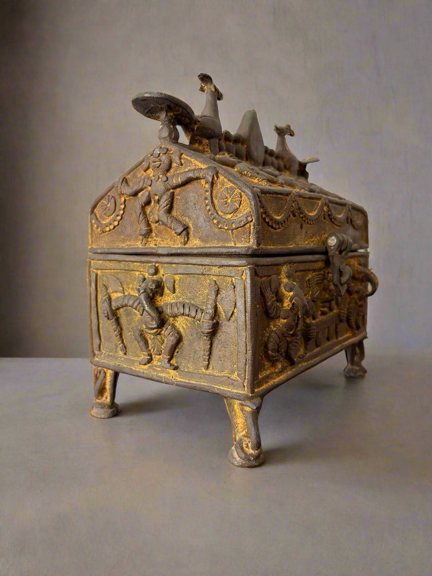 Maya Vintage Bronze Box