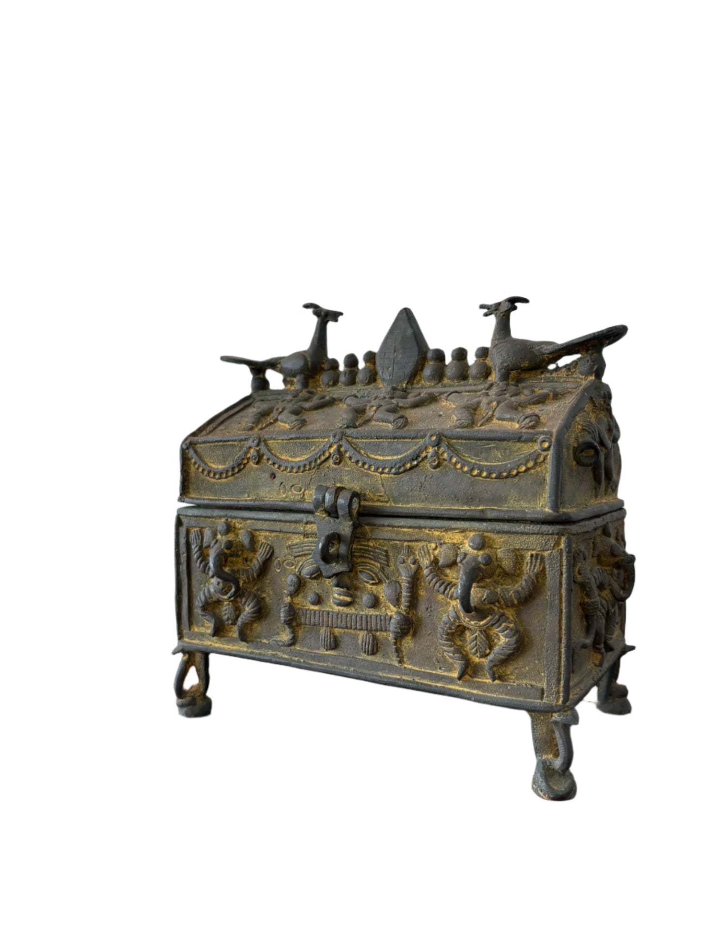 Maya Vintage Bronze Box
