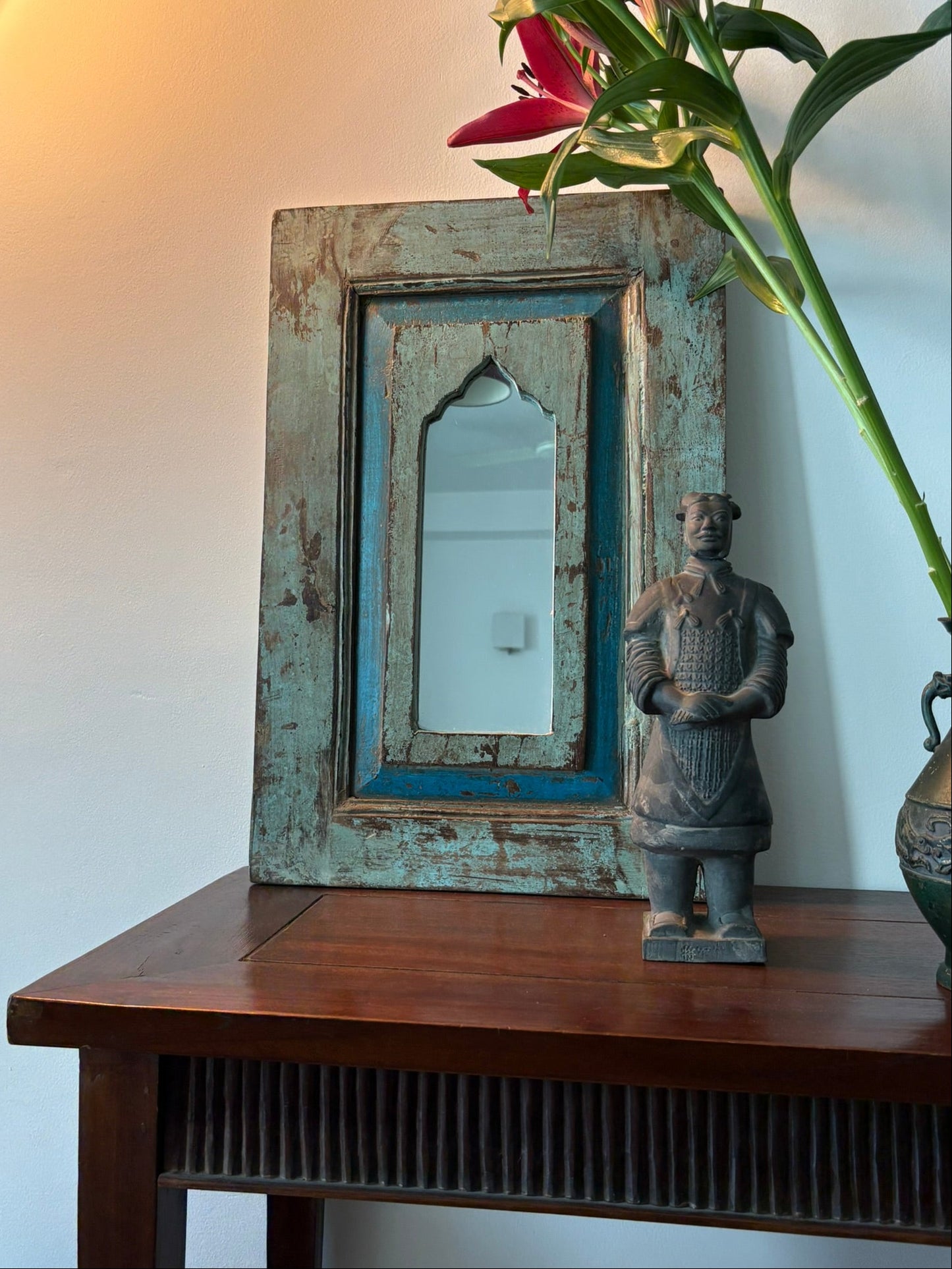 Divya Vintage Teakwood Mirror