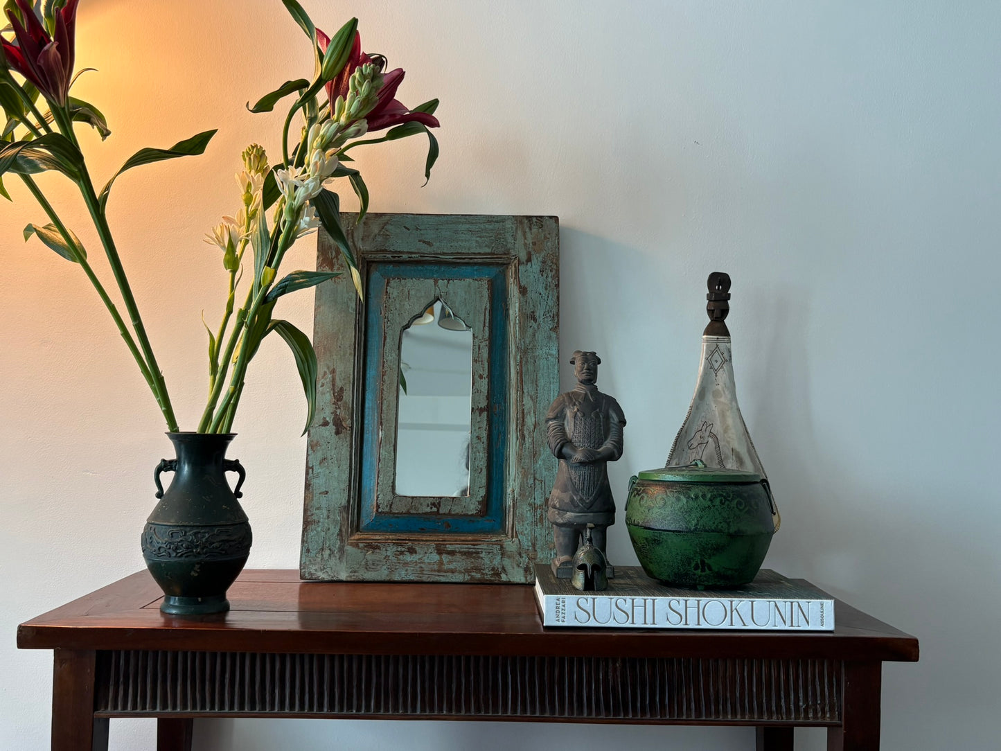 Divya Vintage Teakwood Mirror