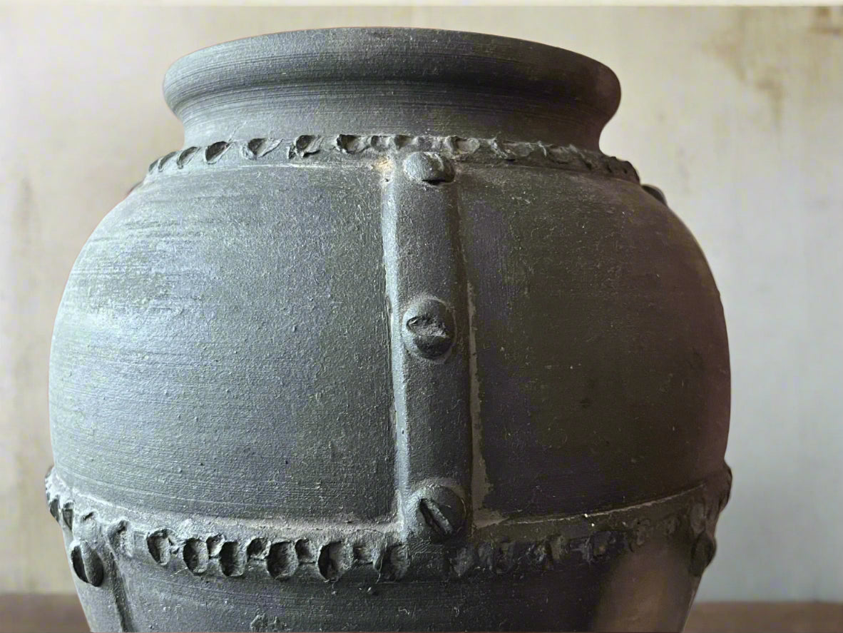 Rustic Charcoal Terracotta Pot