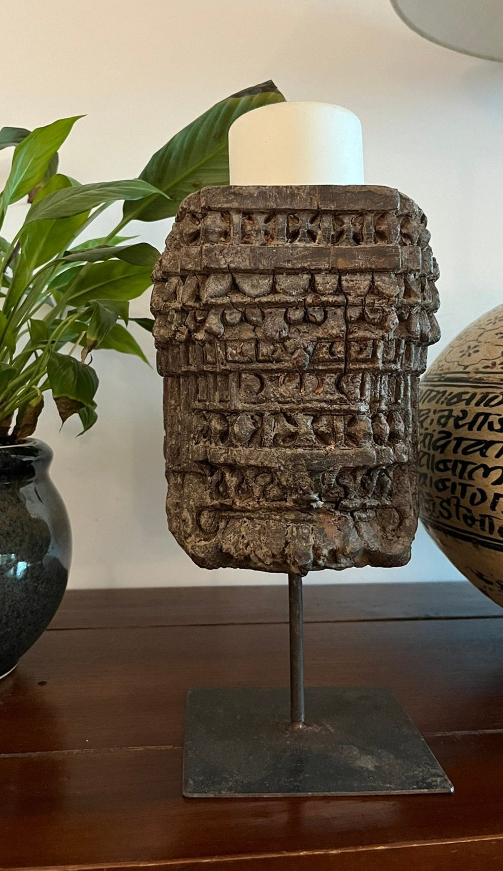 Meena Vintage Pillar Candle Base