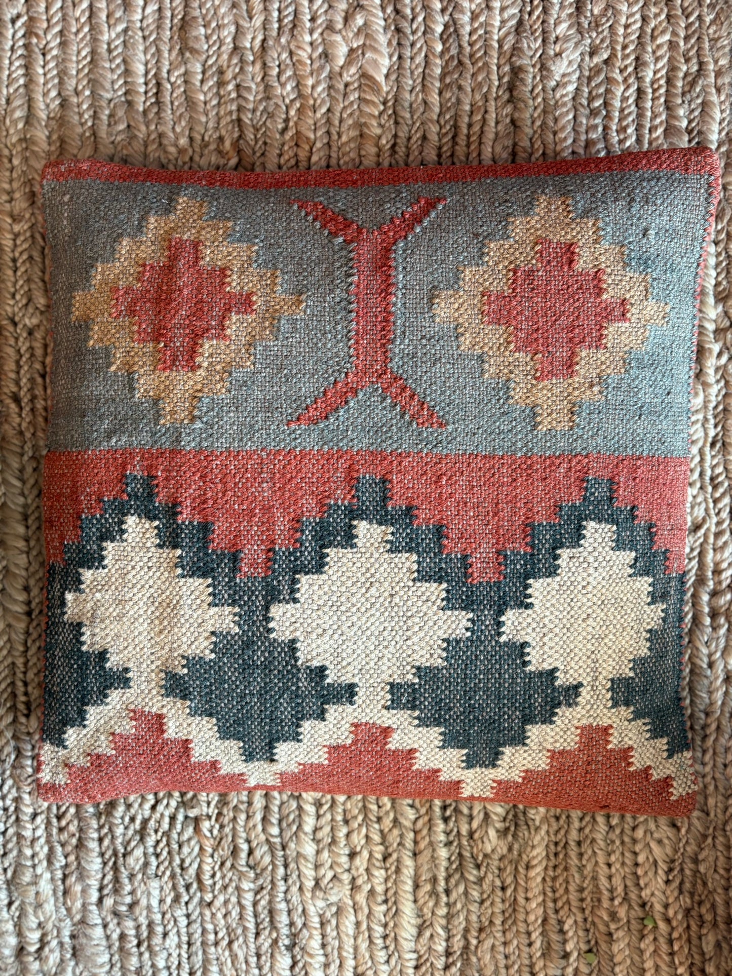Kilim Cushion Collection - Red, Gray, Black