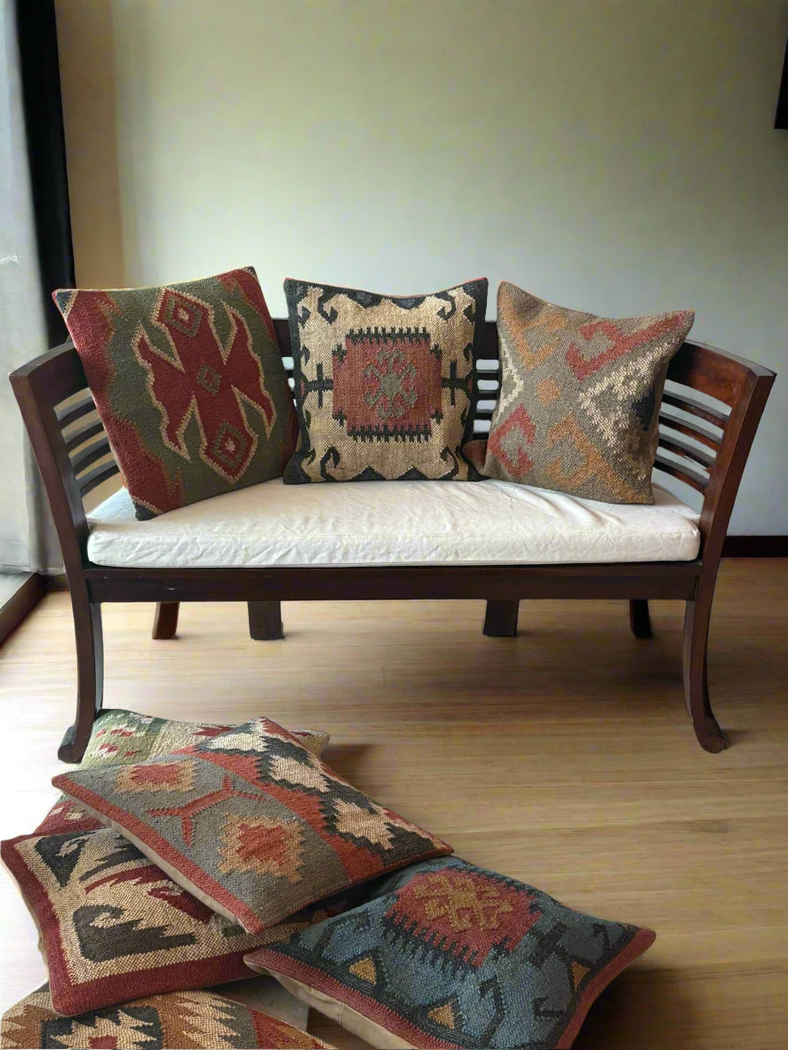 Kilim Cushion Collection - Black & Red