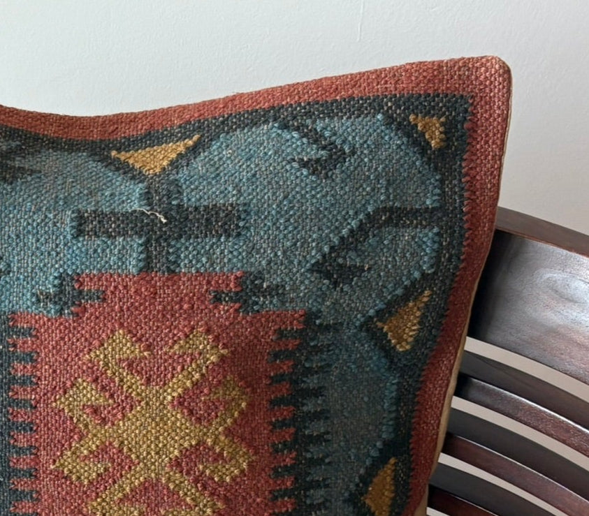 Kilim Cushion Collection - Blue, Red & Yellow