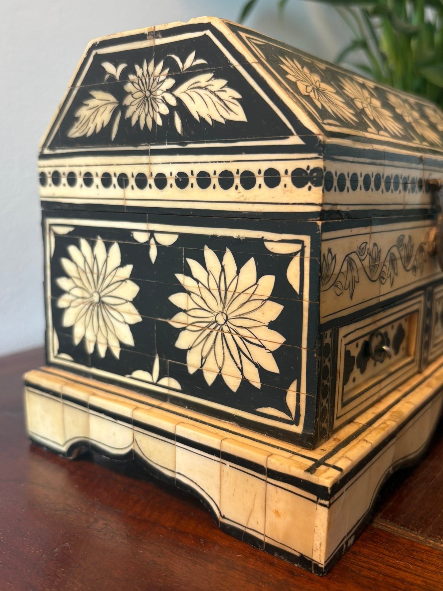 Amara Vintage Floral Hand painted Box