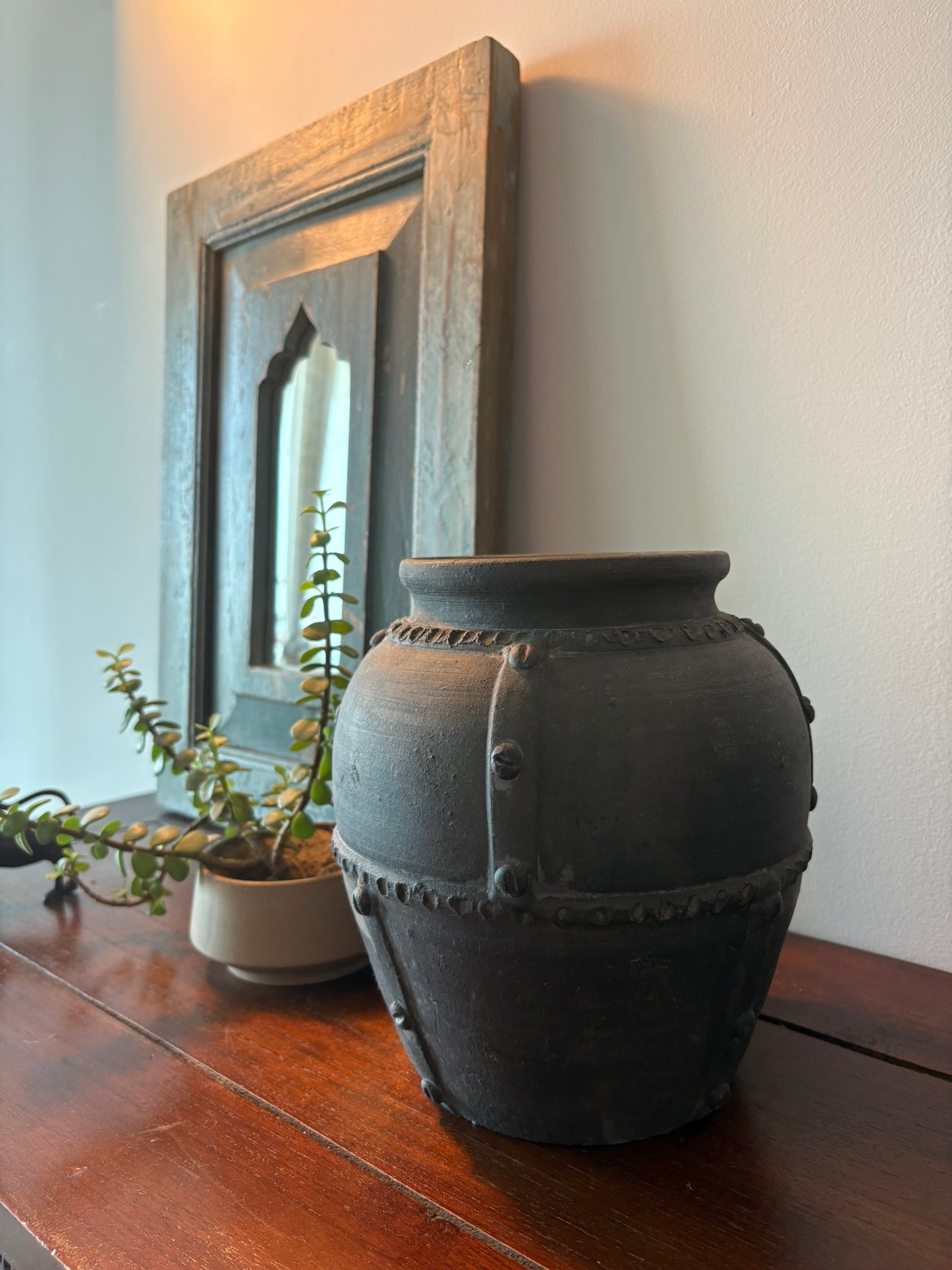 Rustic Charcoal Terracotta Pot