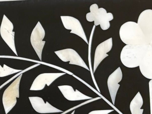 Amara Black & White Scalloped Mirror