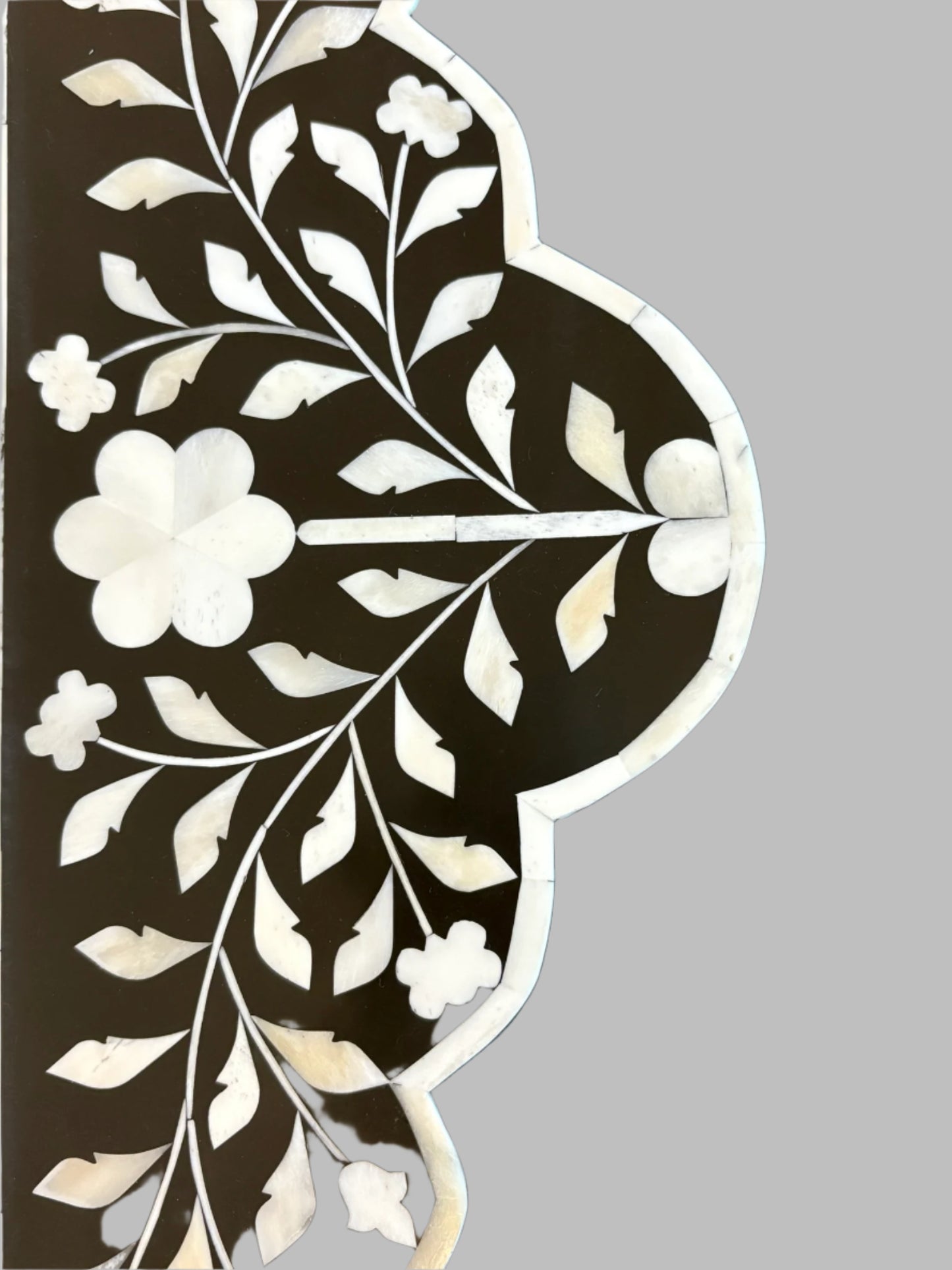 Amara Black & White Scalloped Mirror