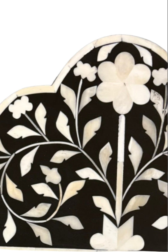 Amara Black & White Scalloped Mirror