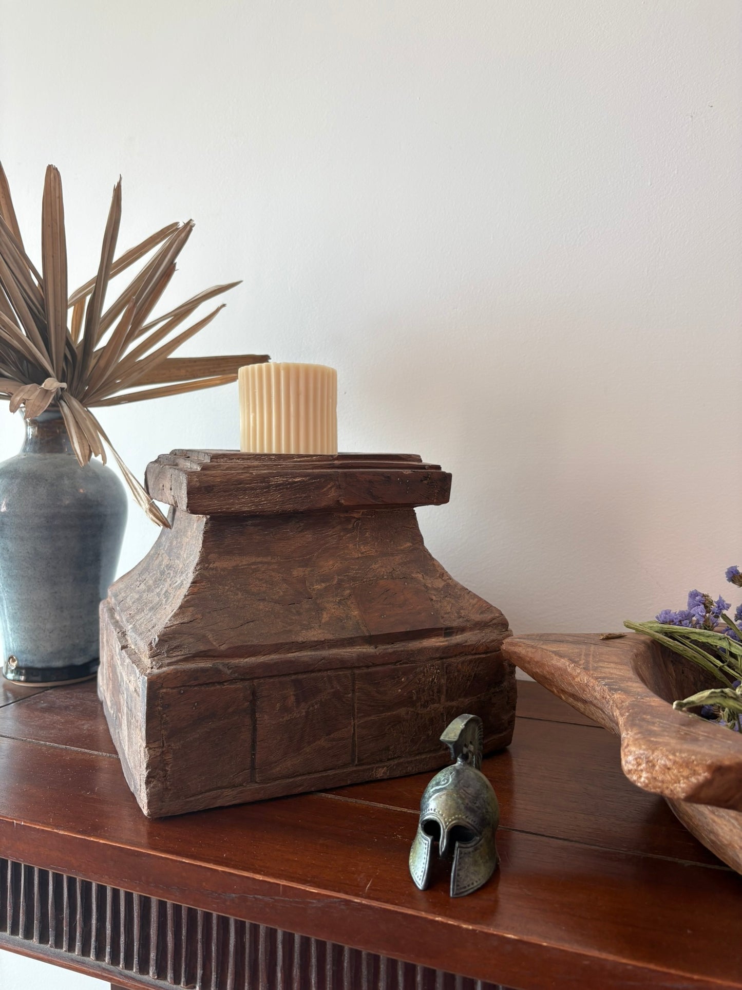 Anjali Vintage Pillar - Candle Holder