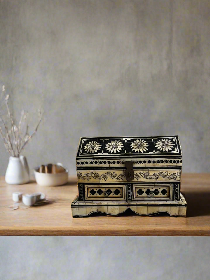 Amara Vintage Floral Hand painted Box