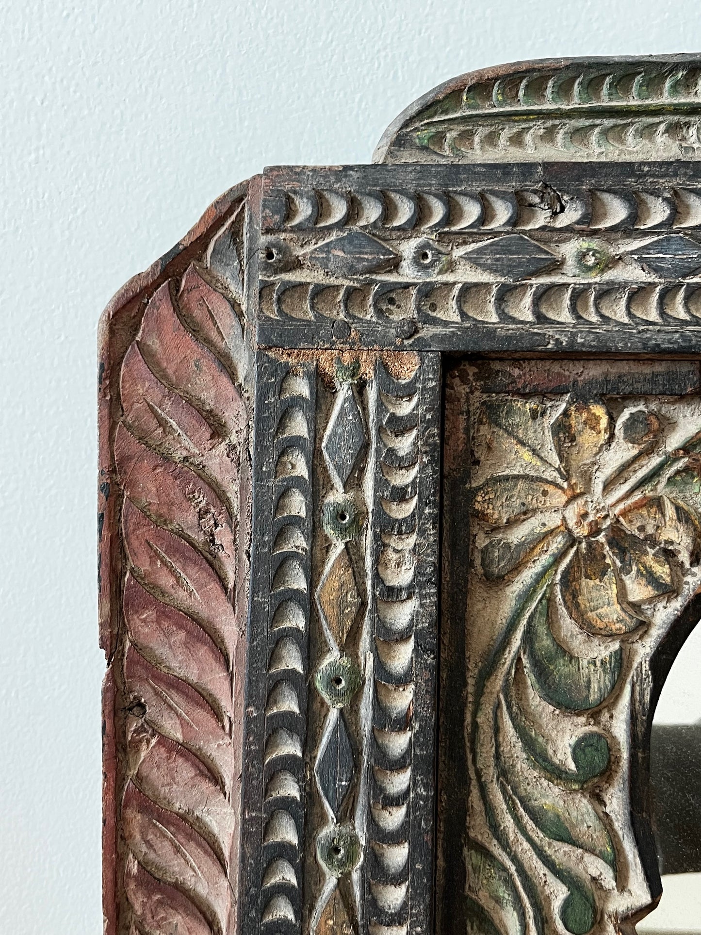 Mira Vintage Hand Carved Mirror