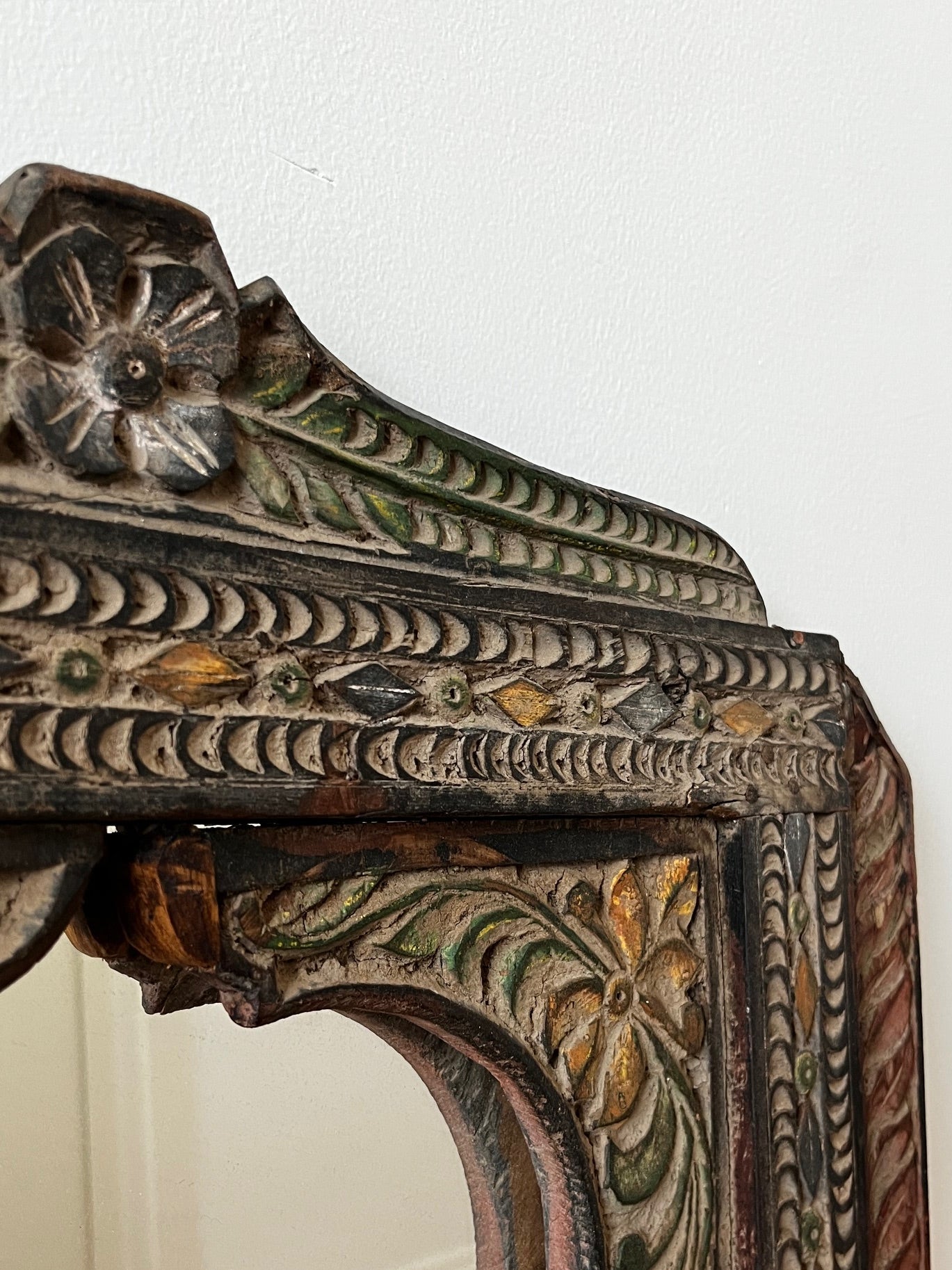 Mira Vintage Hand Carved Mirror