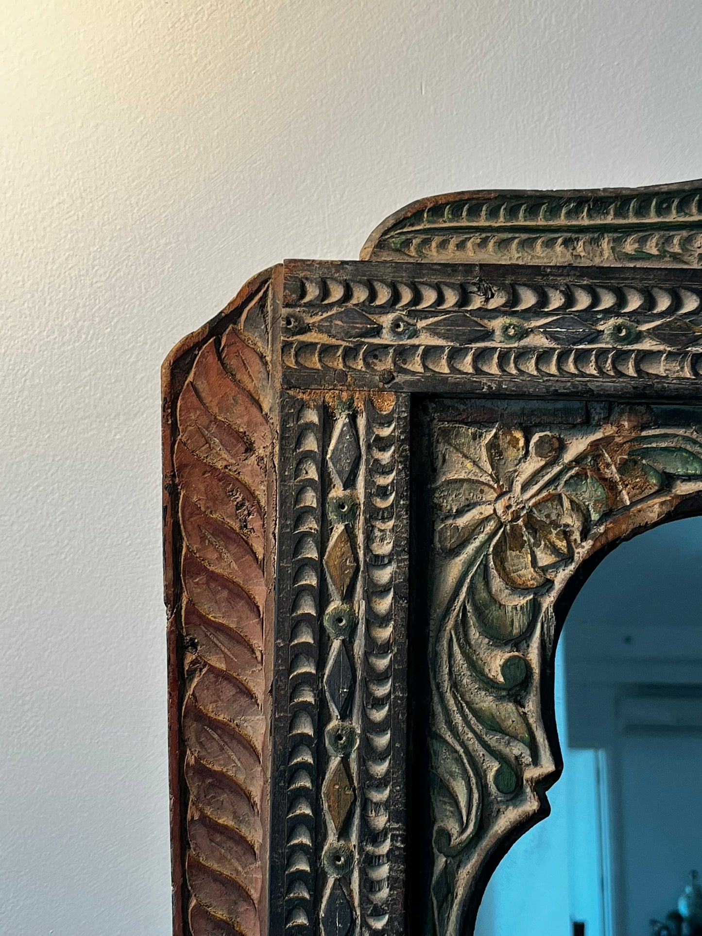 Mira Vintage Hand Carved Mirror