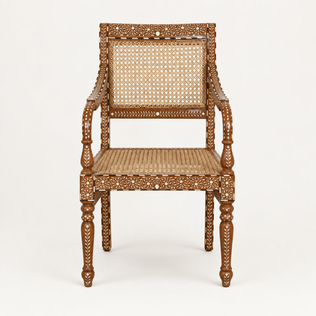 The Arjun Rattan Inlay chair