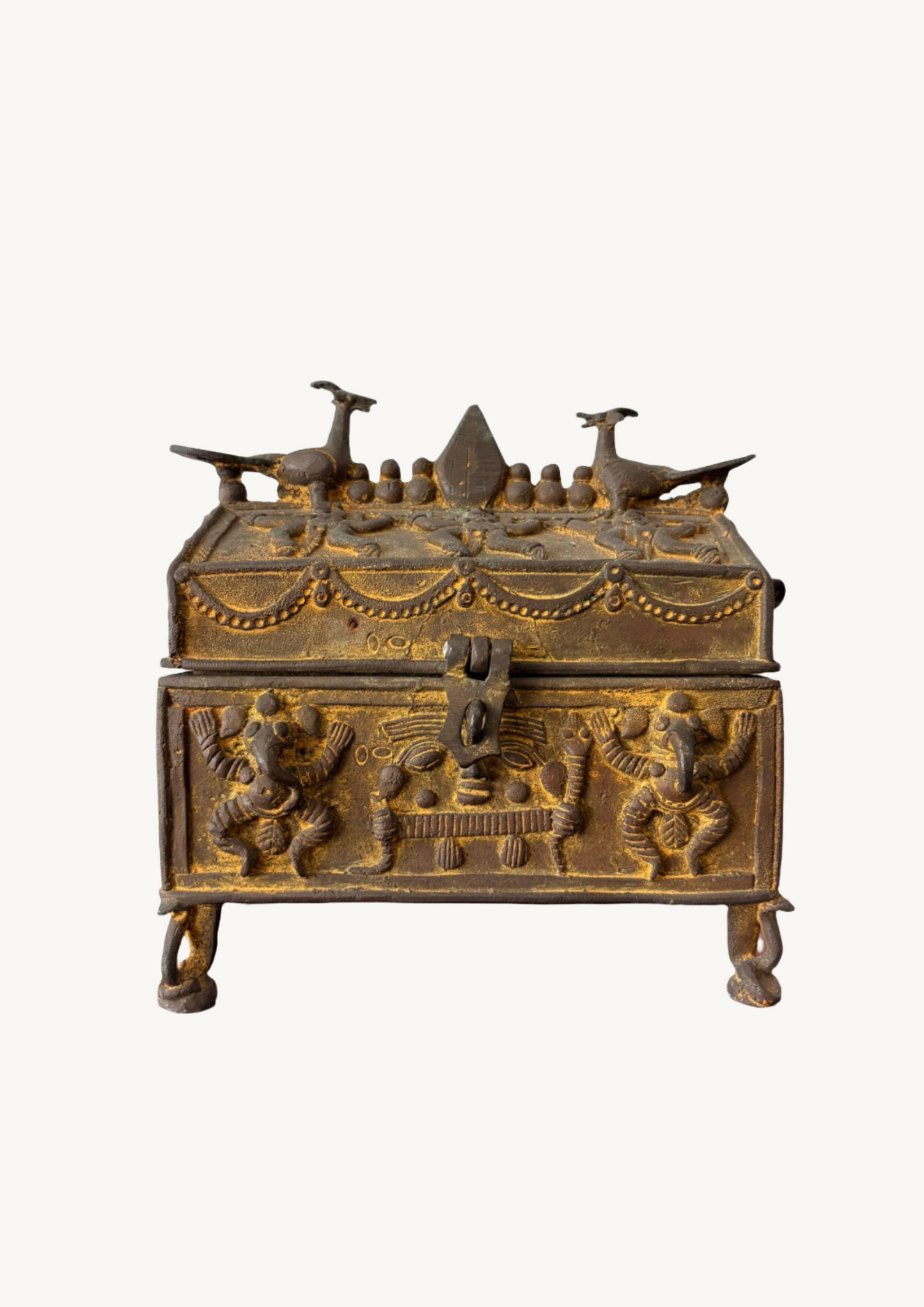 Maya Vintage Bronze Box
