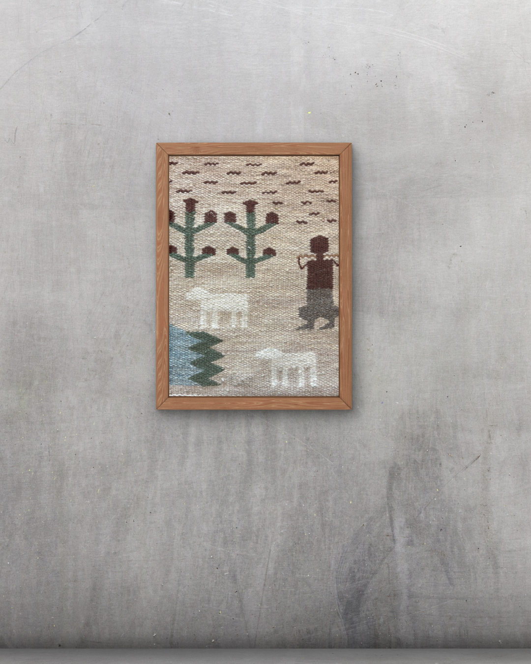 "Life by the Oasis" - Textile Art in wool