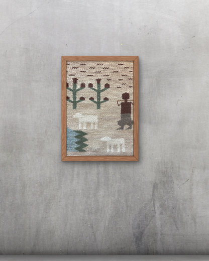 "Life by the Oasis" - Textile Art in wool