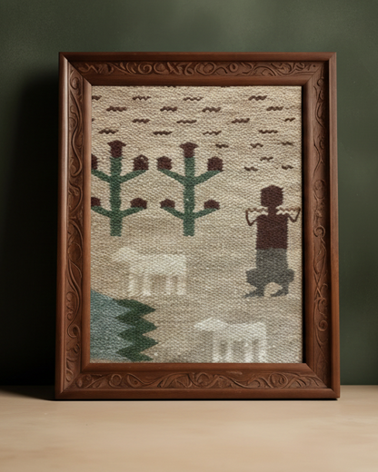 "Life by the Oasis" - Textile Art in wool