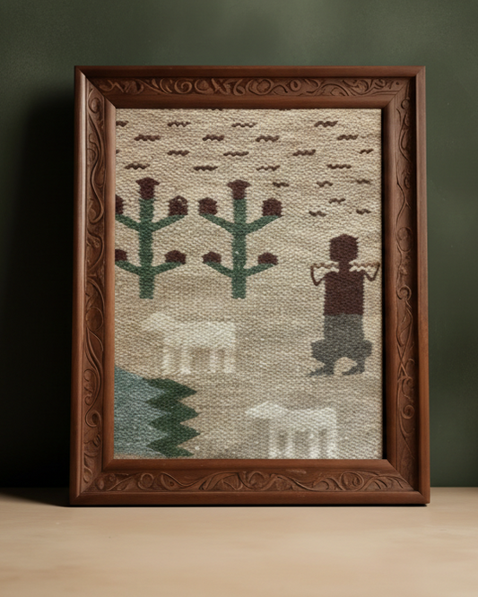"Life by the Oasis" - Textile Art in wool