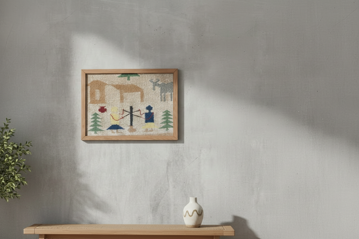 "Home" - Textile Art in wool