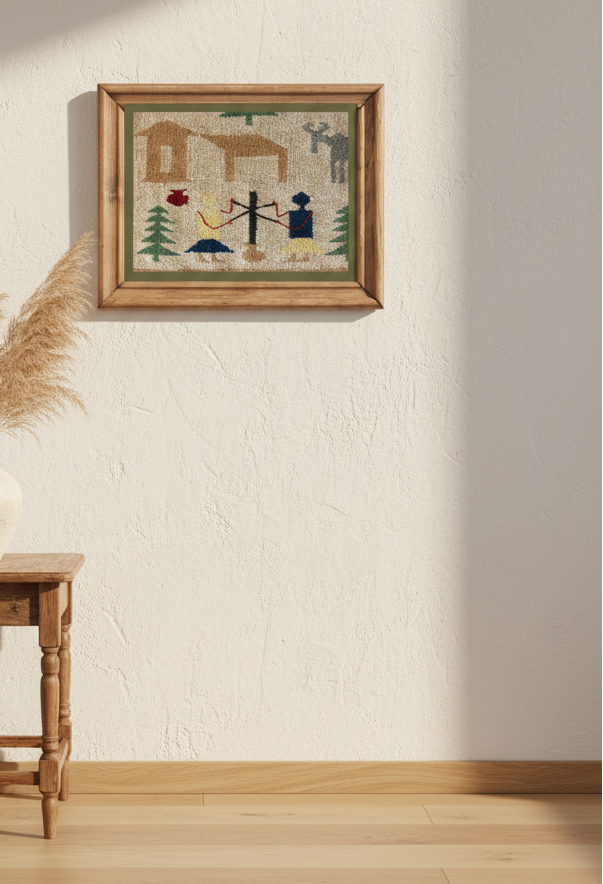 "Home" - Textile Art in wool