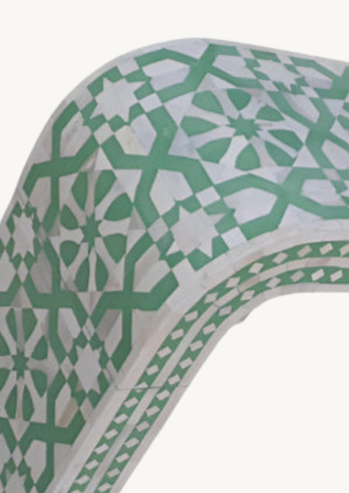 Amara Inlay Console Table - Light green