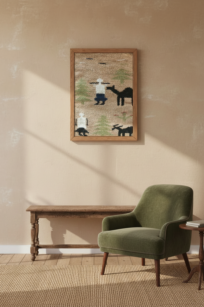 "The Camel and me" - Textile Art in wool