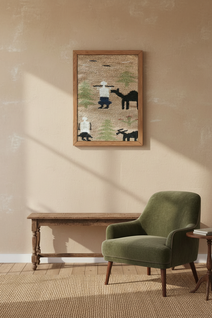 "The Camel and me" - Textile Art in wool