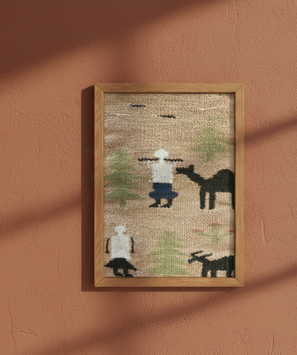 "The Camel and me" - Textile Art in wool