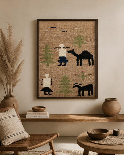 "The Camel and me" - Textile Art in wool