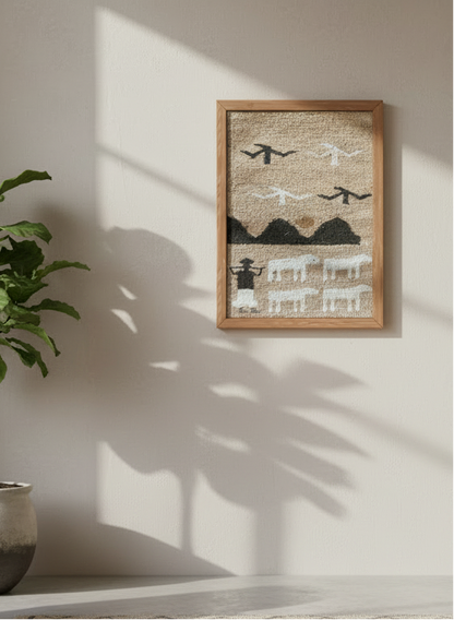 "The Sunrise" - Textile Art in wool