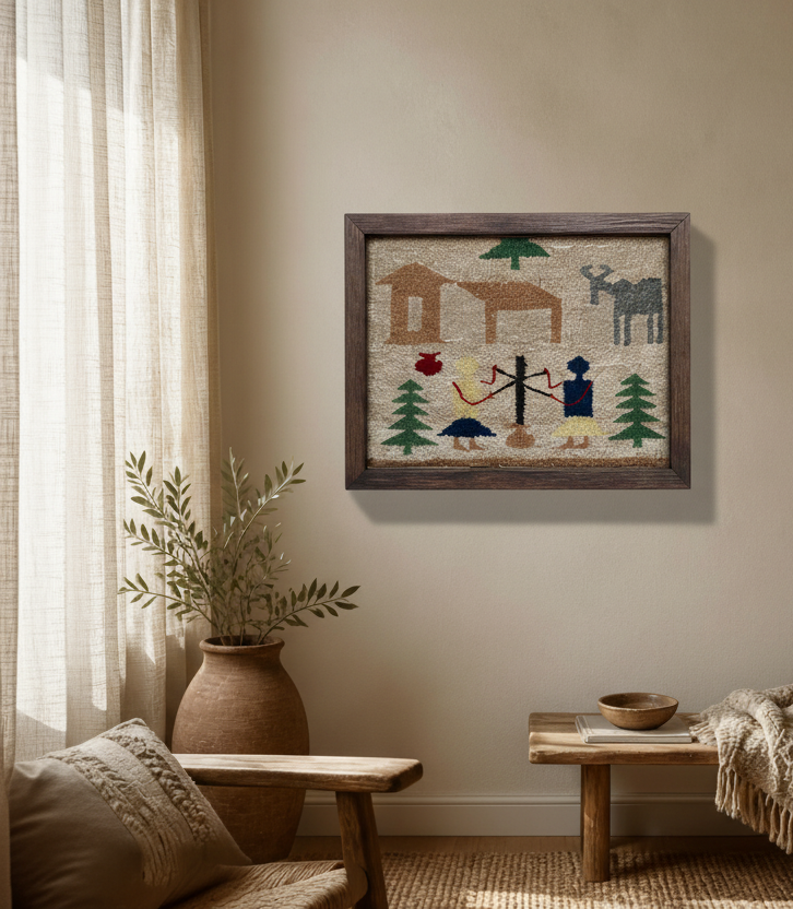 "Home" - Textile Art in wool