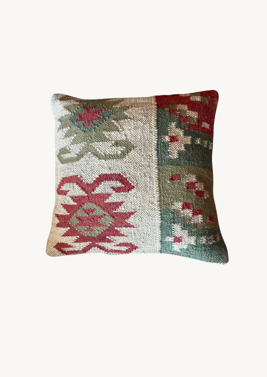 Kilim Cushion Collection - Red, Green & Beige