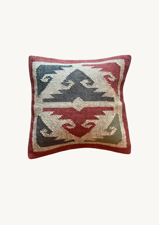 Kilim Cushion Collection - Grey, Red & Green