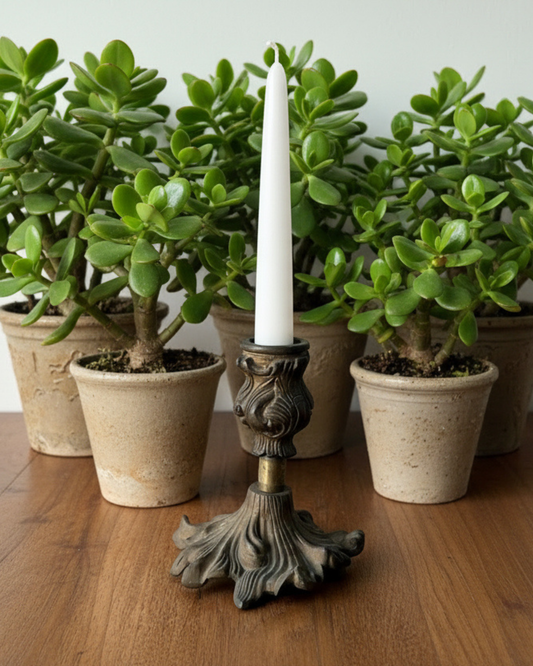 Vintage Foliate Sculptural Candlestick - An Original Piece