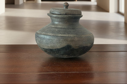 Found Object - Old Black Clay Pot