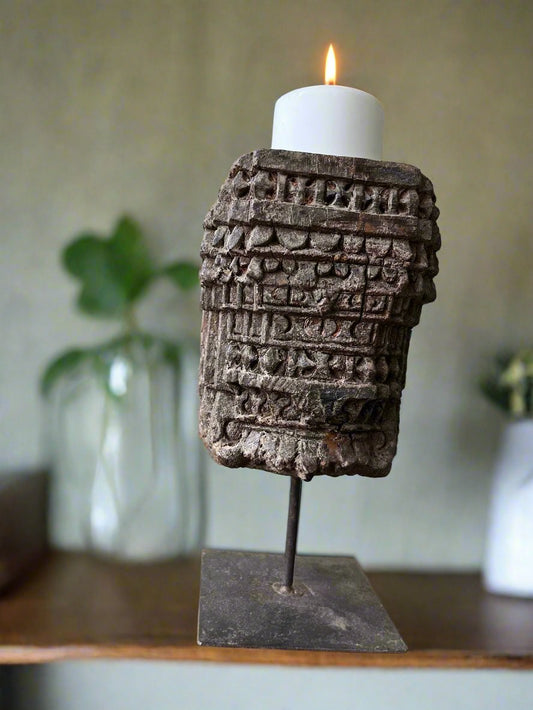 Meena Vintage Pillar Candle Base