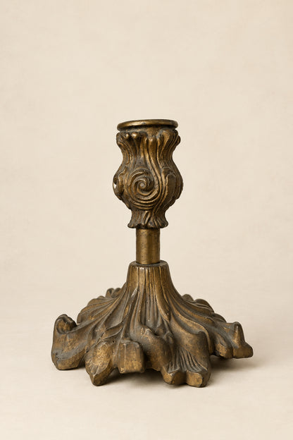 Vintage Foliate Sculptural Candlestick - An Original Piece