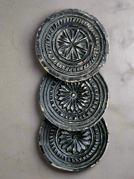 Vintage Carved Stone Plates