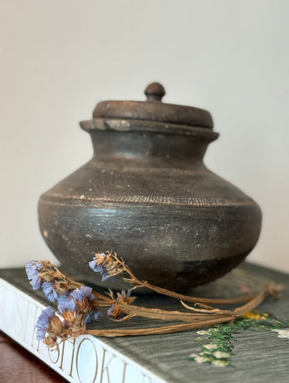 Found Object - Old Black Clay Pot