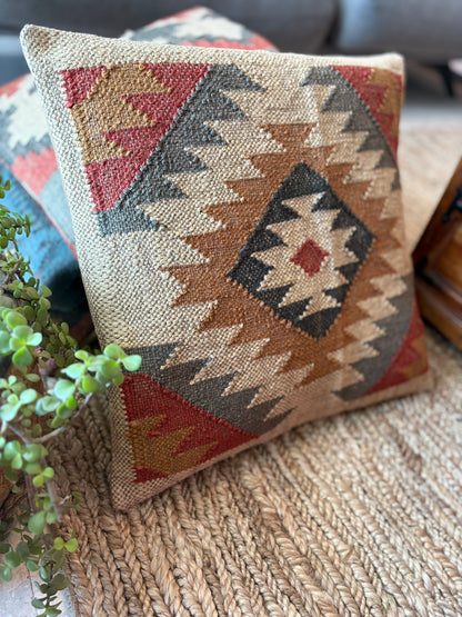 Kilim Cushion Collection - Multicolor Triangles
